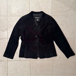 Vintage Brandon Thomas Women's Black Suede Blazer